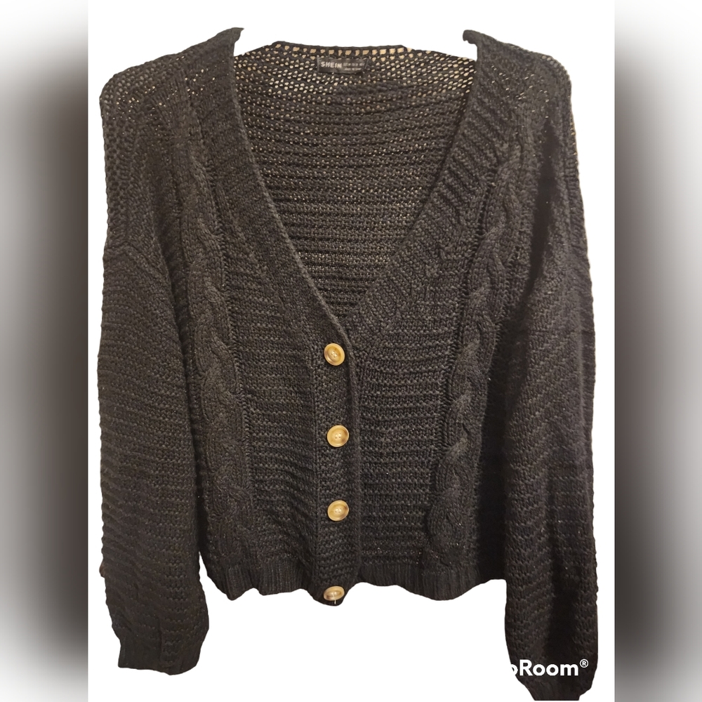 Shein button up sweater